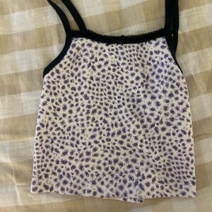 Brandy Melville Purple Animal Print Bodysuit